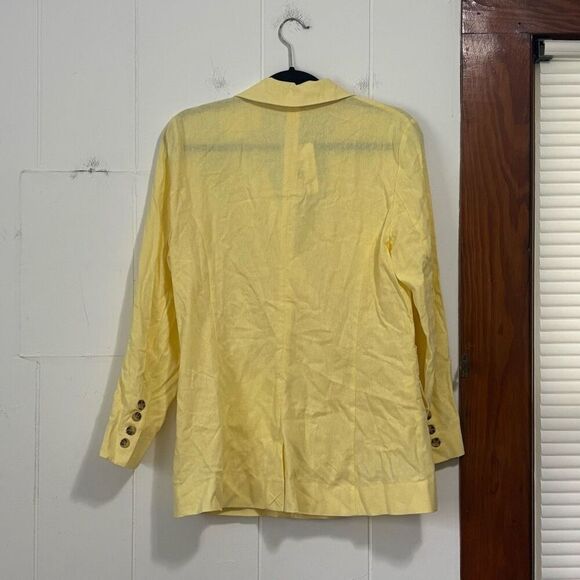 GB Gianni Bini Yellow Linen Blazer NWT Size L - Picture 5 of 5